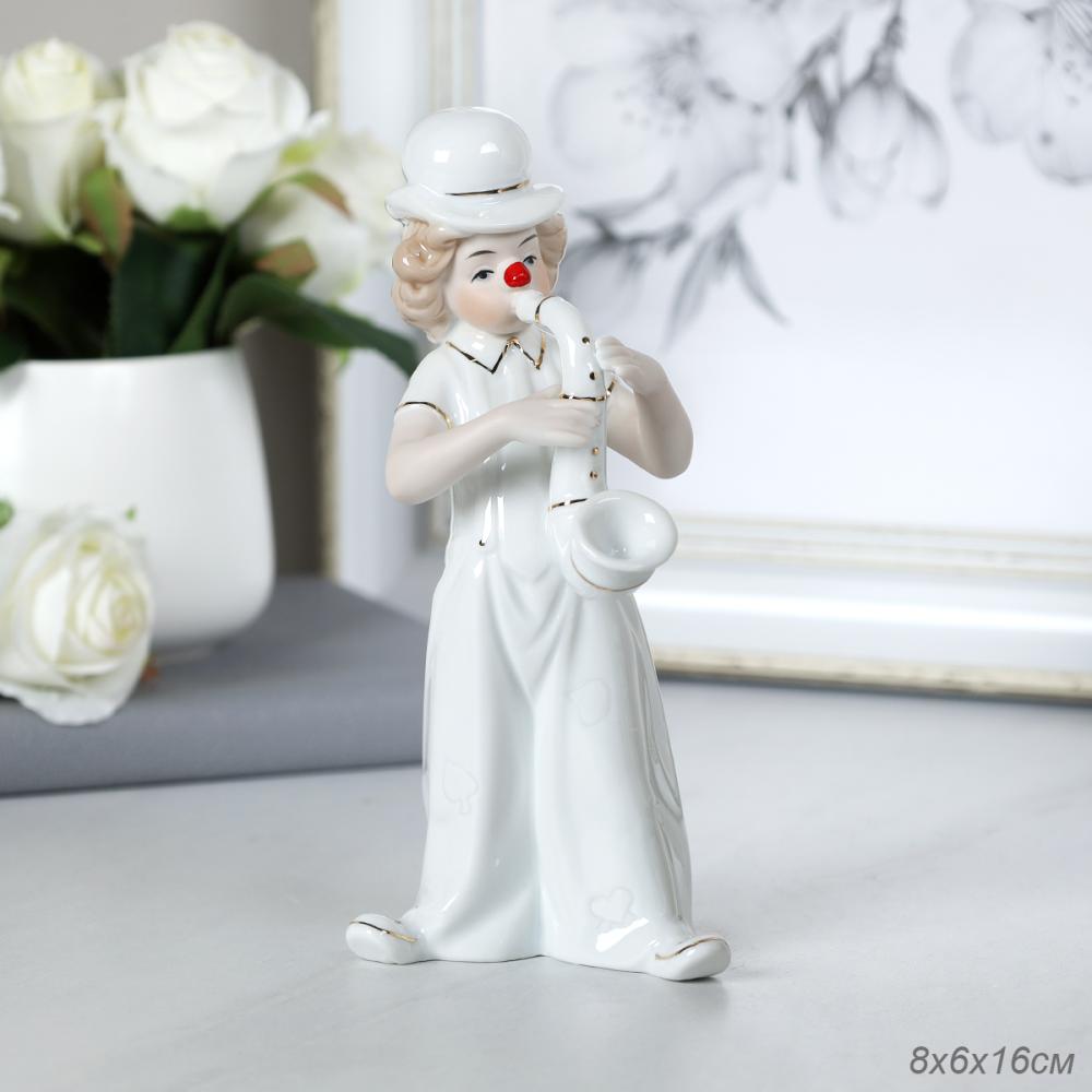 Статуэтка Клоун 16 см саксофон / HP214 /уп 60/