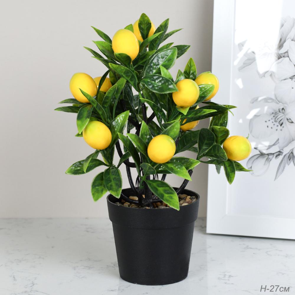 Цветочная композиция Лимон 27 см / LM-001 /уп 18/144/