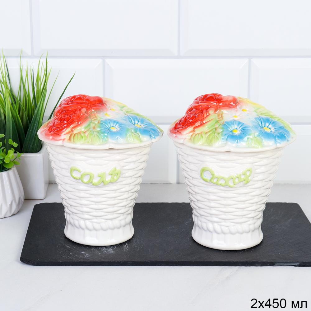 Набор для специй Сахар+Соль 2 предмета Букет / 10827 /