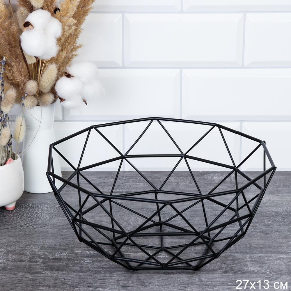 Корзина для фруктов металл 28х13 см Лофт / KF-556 /уп 20/ 0,37/ПРОМО АКЦИЯ