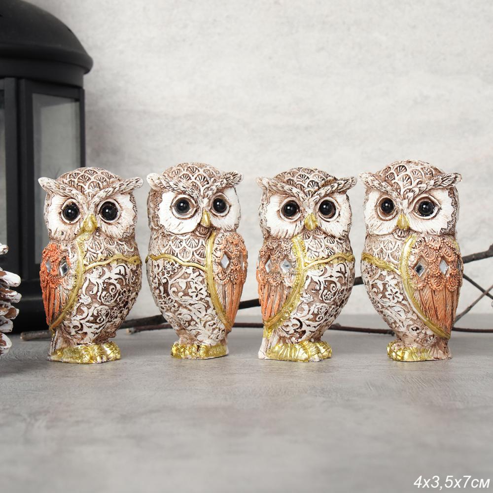 Статуэтка Сова 7 см / 6137 /уп 4/288/