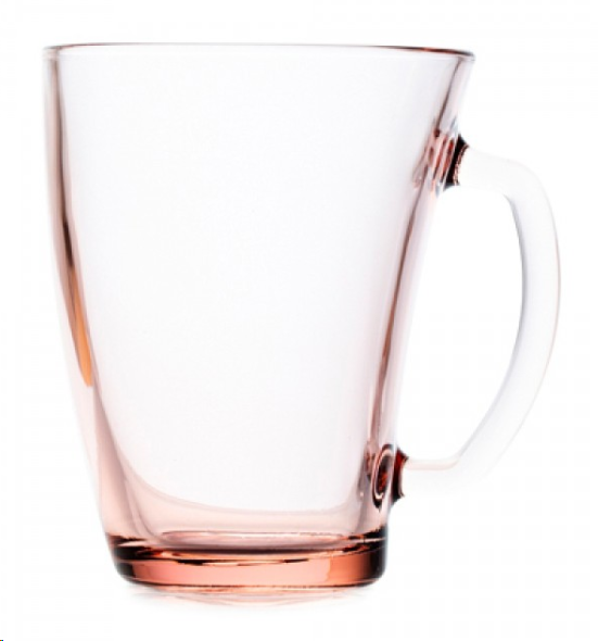 Кружка 320 мл Шейп Розовая / Q0391 /уп 6/ Люминарк