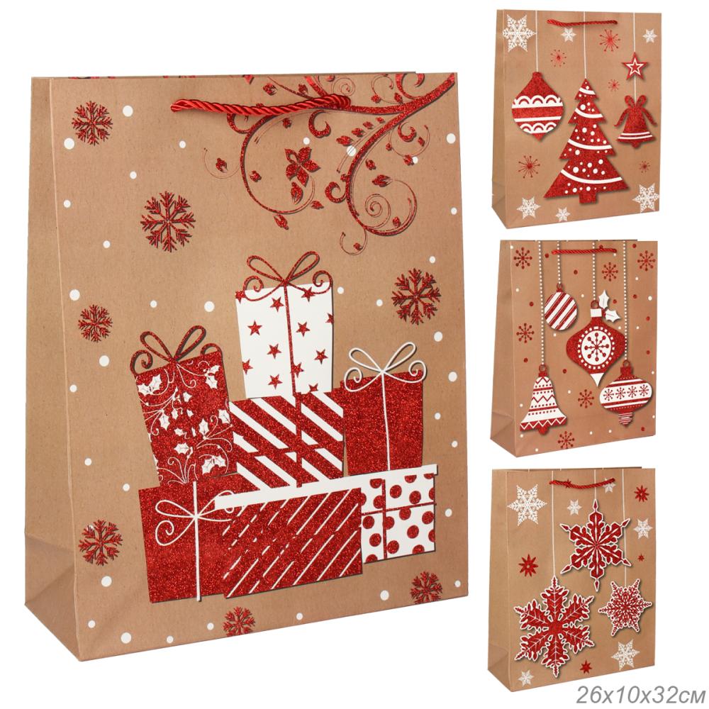 Пакет подарочный 26х32х10 / NG52 /уп 12/480/ микс Новый год