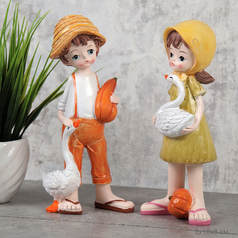 Фигурка Мальчик/девочка 2 штуки набор 18 см / 5067 /уп 36/