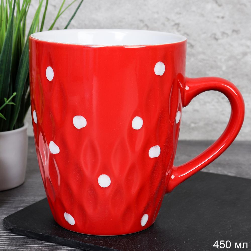 Кружка 450 мл  / 3312-4 /уп 12/36/ Горох Красный