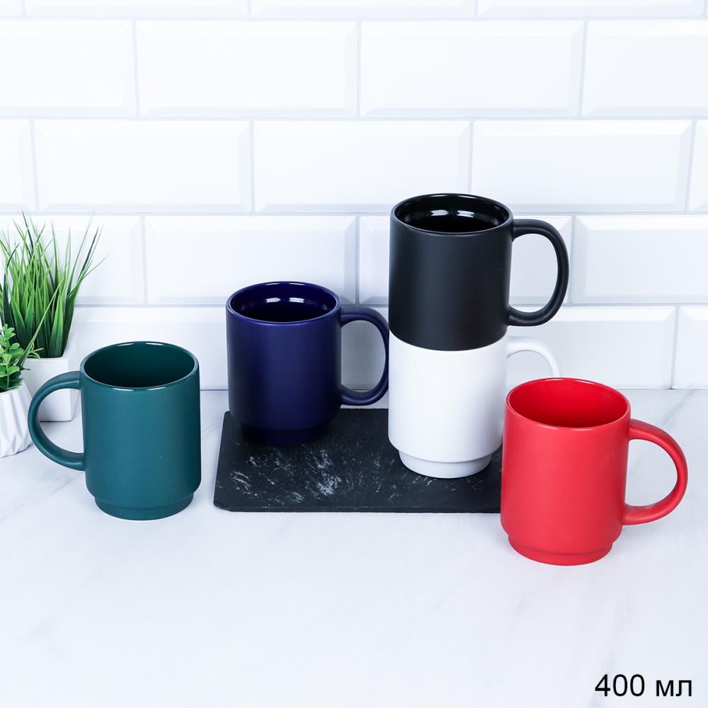 Кружка 400 мл Штабелируемая / Q-244 /уп 48/  ПРОМО АКЦИЯ