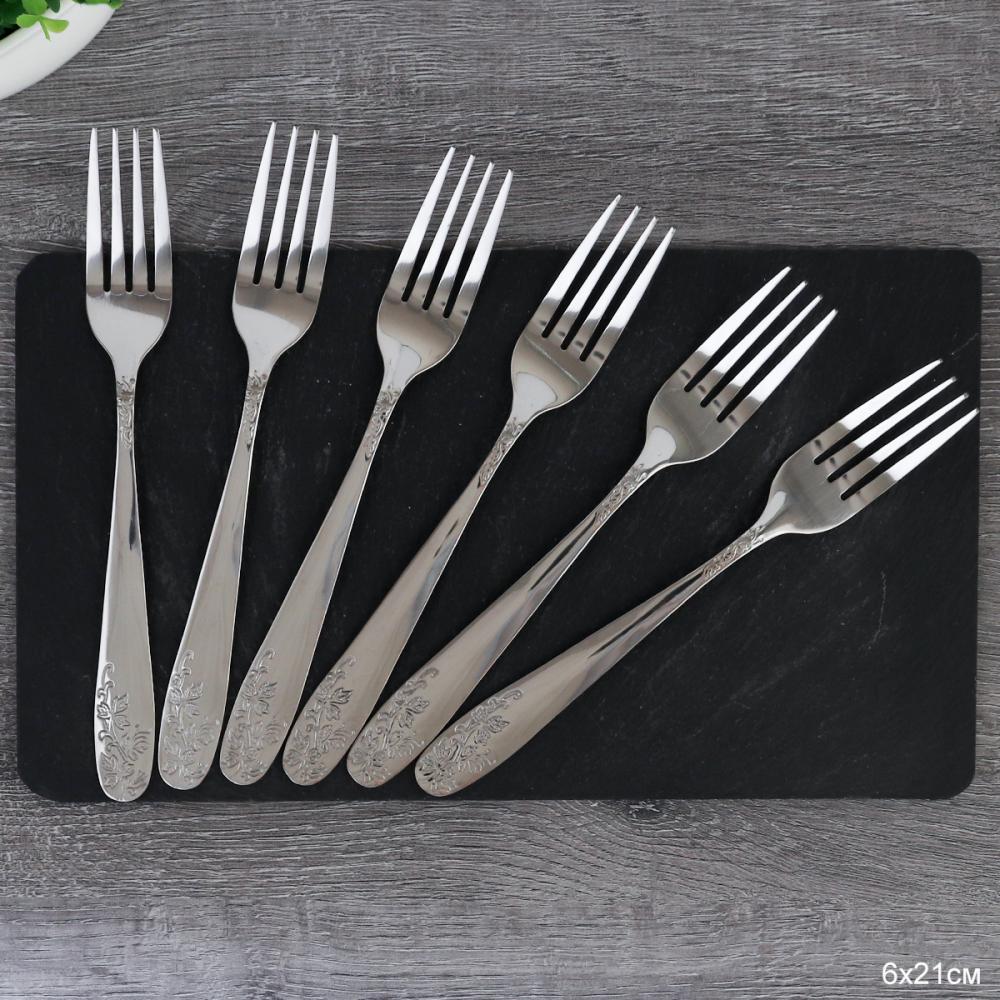 Вилка столовая 6 штук Серебро Кантата Глянец / MJ3282 /уп 100/