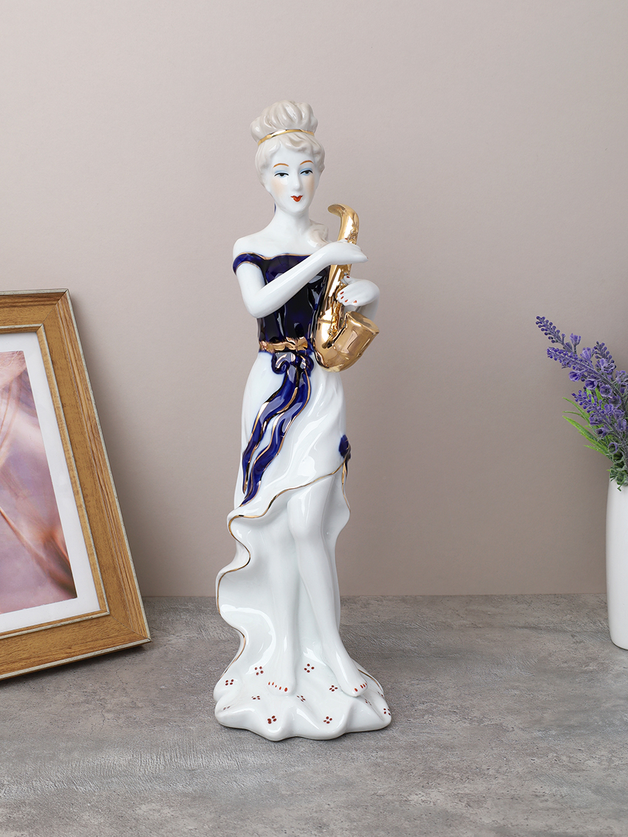 Статуэтка Дама с саксофоном 30 см / XH-0824 /уп 24/