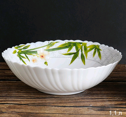 Салатник 1100 мл 200 мм /13/7578/XN (6773) / Бамбук с орхидеей