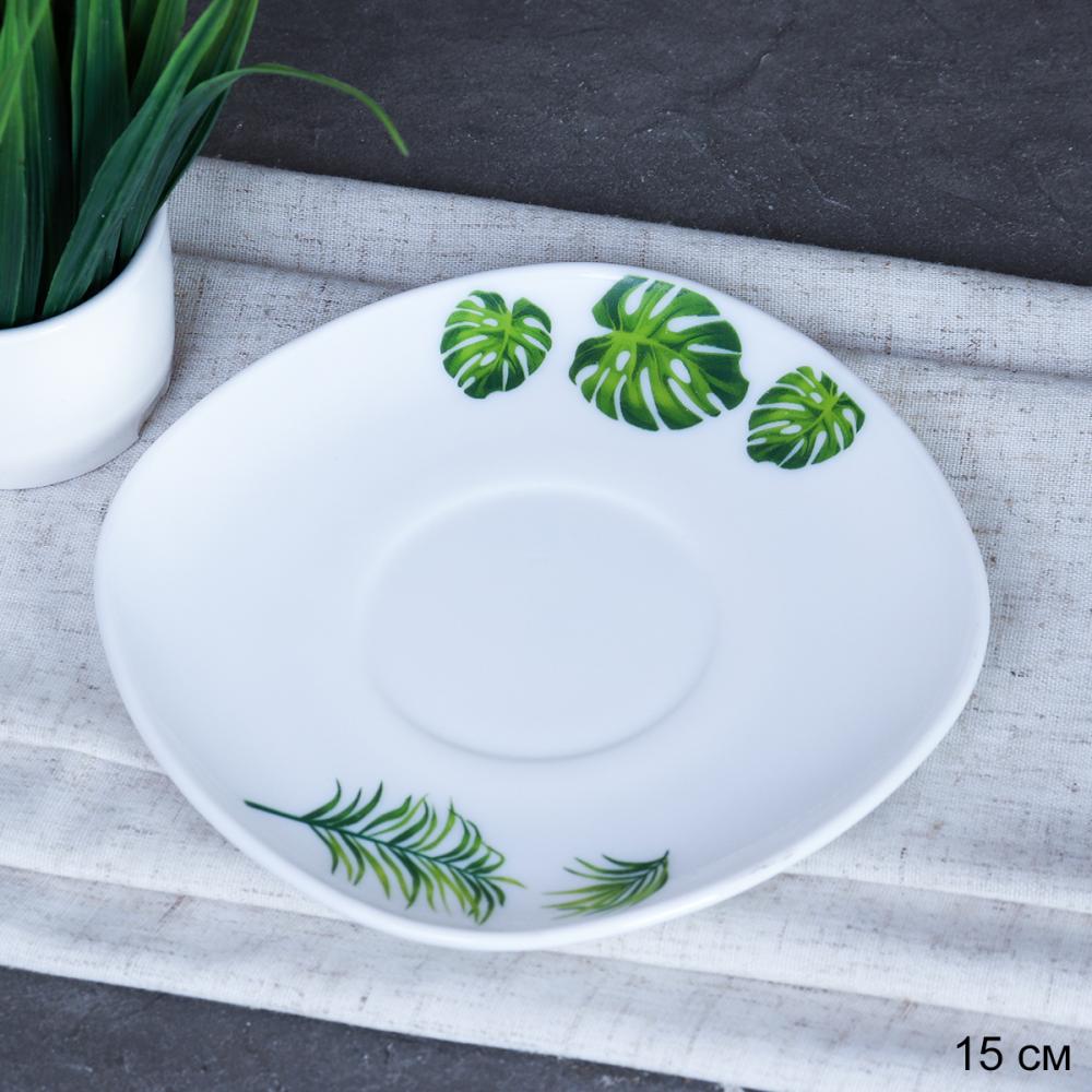 Блюдце квадратная форма / FXB220/FBD220-6A (7242) уп 8/ Монстера