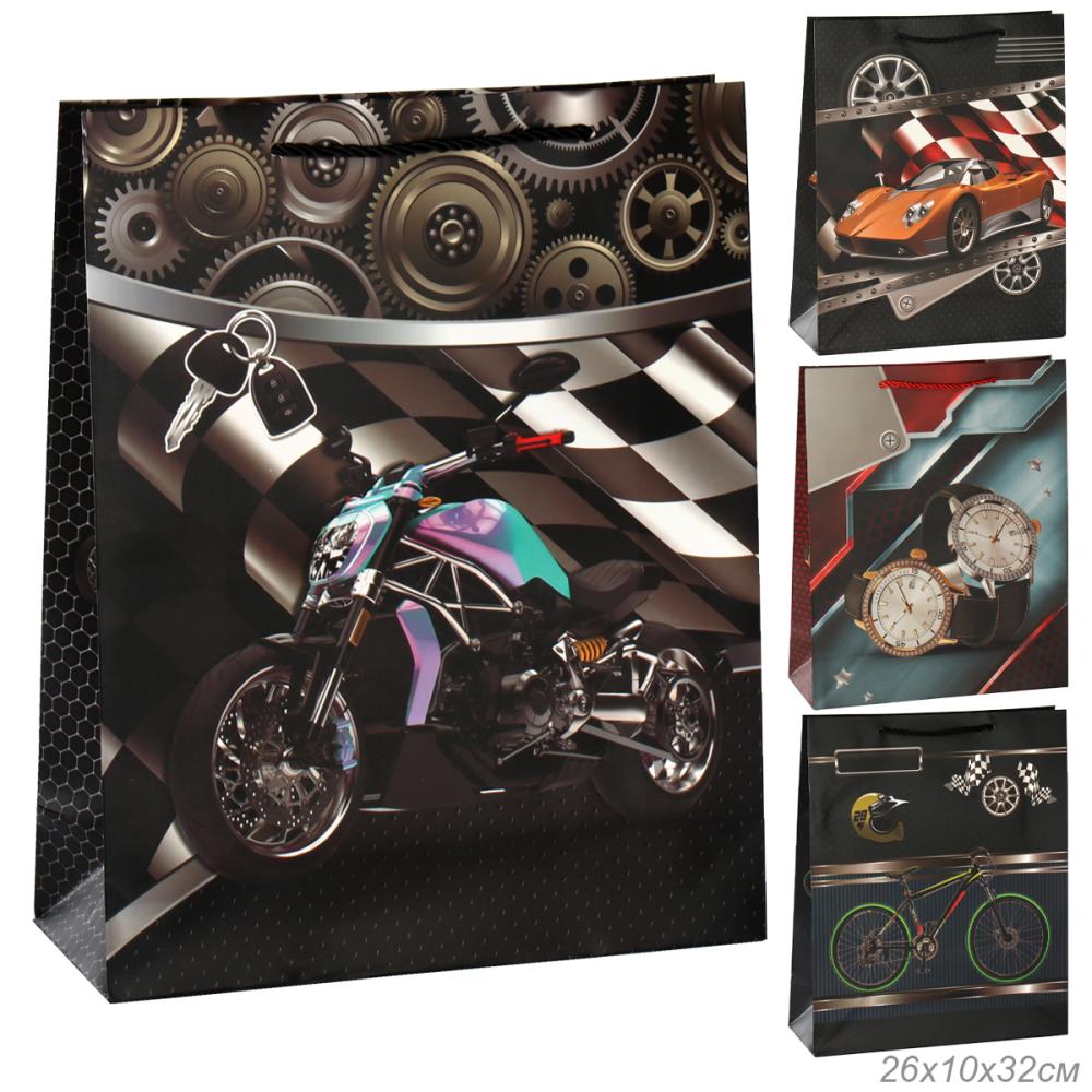 Пакет подарочный 26х32х10 23 февраля / 5046-M /уп 12/480/