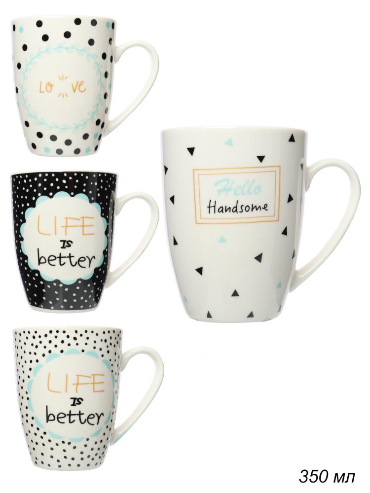 Кружка 350 мл Точки / GB5661 /уп 12/72/