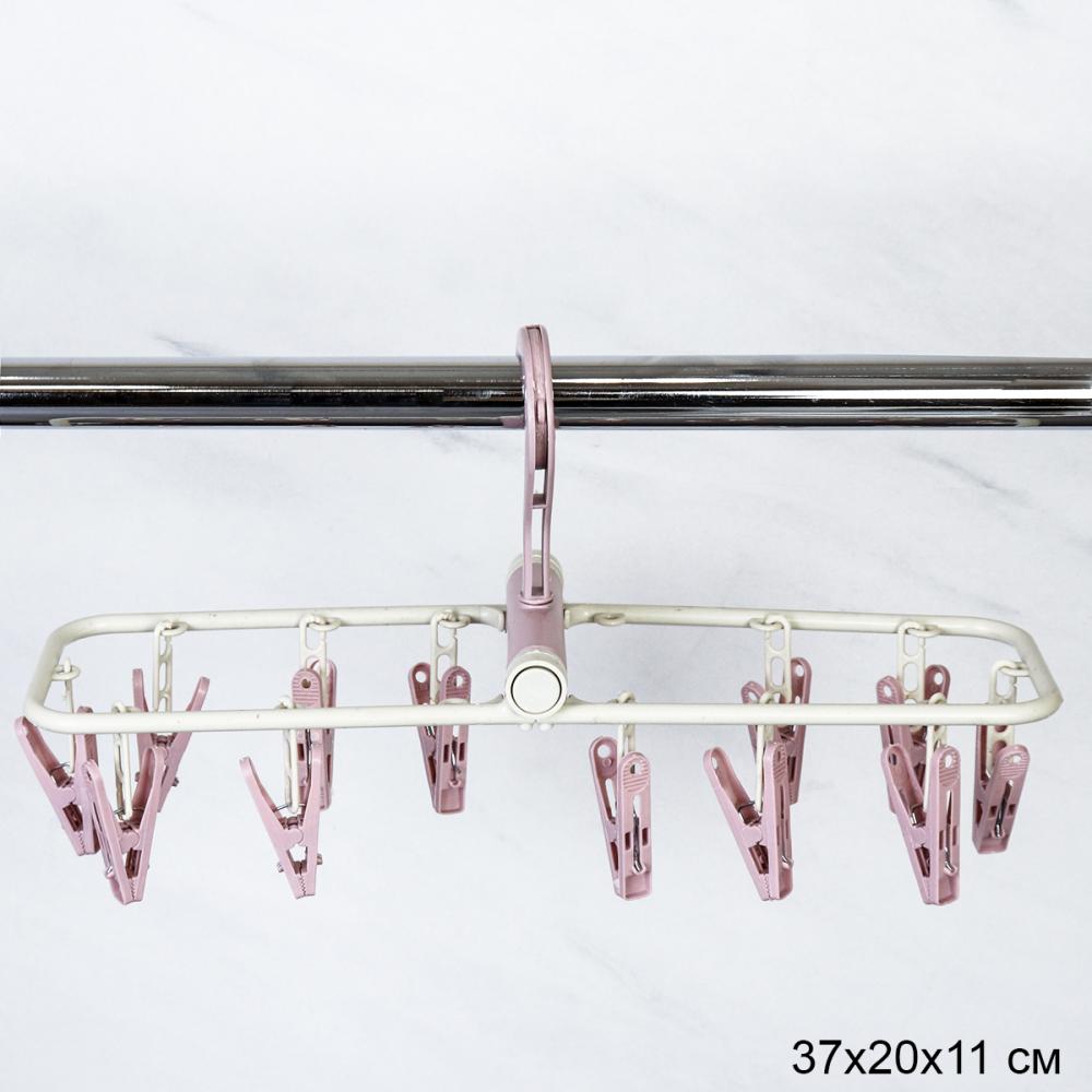 Вешалка с 12 прищепками / C0BB-MIX /уп 200/ОРР