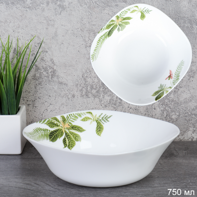 Тарелка суповая квадратная 750 мл 170 мм / FSW-75XN (6750) /уп 6/36/ Тропики/ 740219