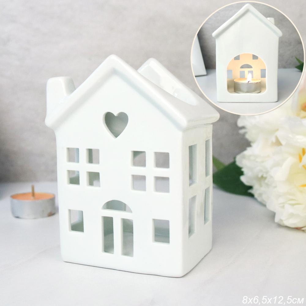 Аромалампа Домик 12 см / 927 /уп 96/белая