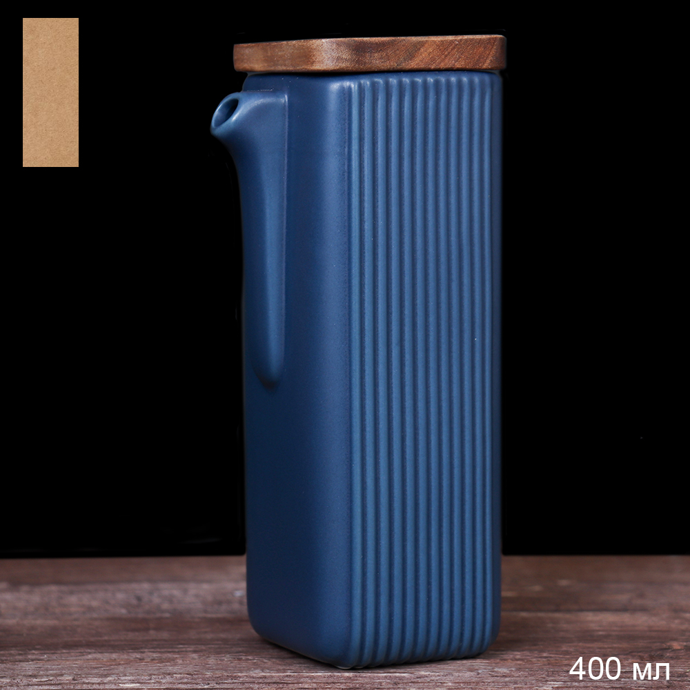 Кувшин соусник для жидких специй 400 мл / MD-125 /уп 60/ синий