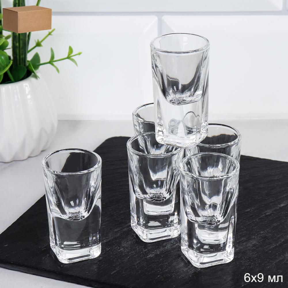 Стопка 6 штук 10 мл Квадрат / HY2004 /уп 48/