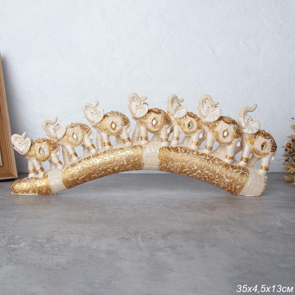 Статуэтка Слоны на бивне / 7149B /уп 18/