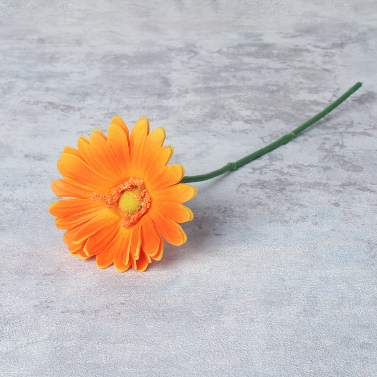 Цветок искусственный Гербера 30 см ОРАНЖЕВЫЙ / CG-30 /уп 1200/724393