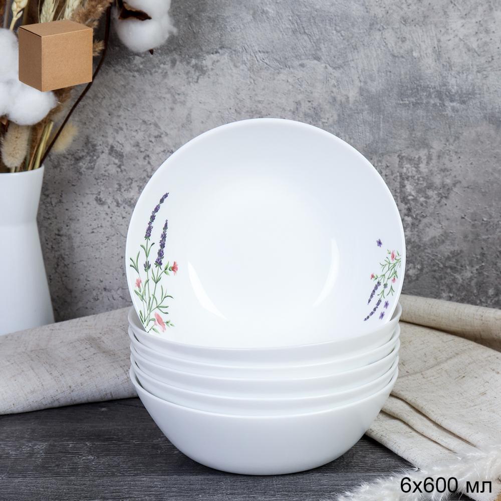 Набор суповых тарелок 6 штук 600 мл 152 мм / LYGW60 (2027) /уп 12/ Лаванда