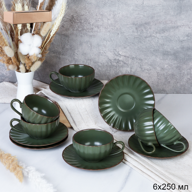 Чайный набор 12 предметов 230 мл / ET-70 /уп 2/741955