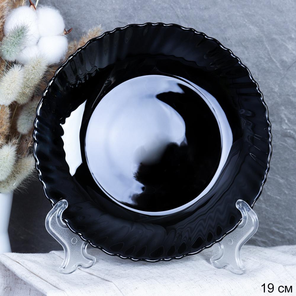 Тарелка плоская 190 мм Черная Классика BNHP75T (Black) (уп 72)