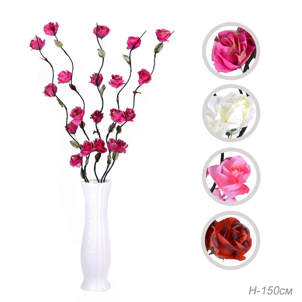 Сухоцвет набор 5 штук 150 см Роза / 18-16 /уп 100/ (Красный)