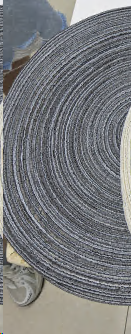 Салфетка для стола 38 см Соломка круг / YF-38 grey /уп 6/300/ серая