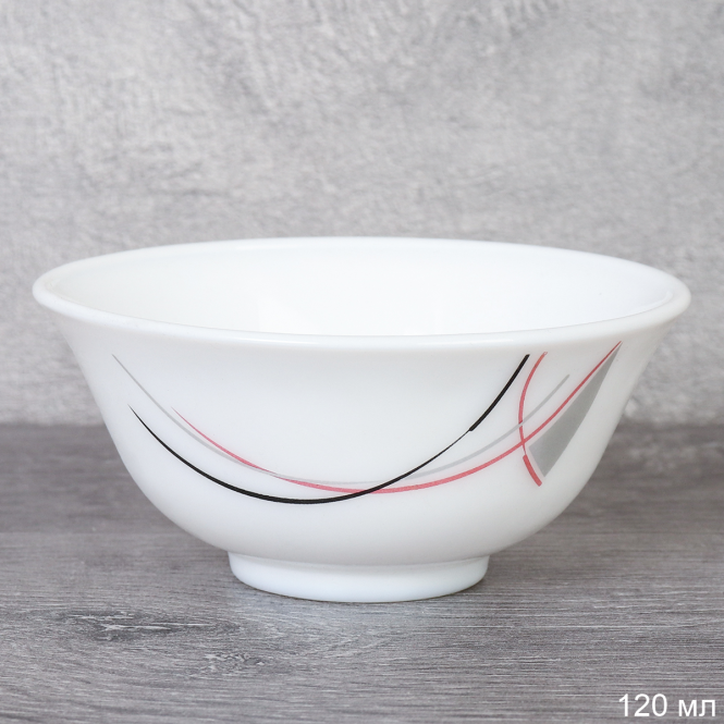 Соусник 120 мл 90 мм Розетка / FW40XN-(7267) /уп 3/72/ Полосы бордо 727844