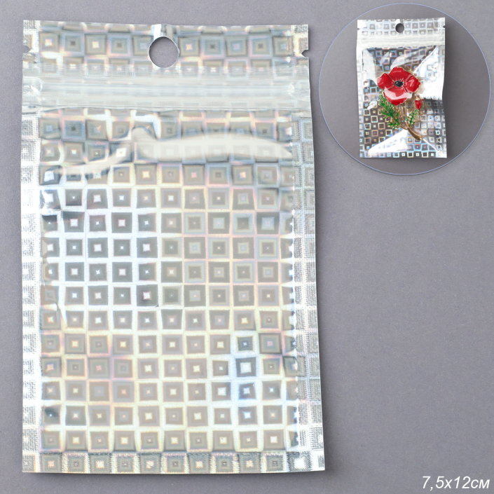 Пакет подарочный 7,5х12 см / ZIP-03 / штучно