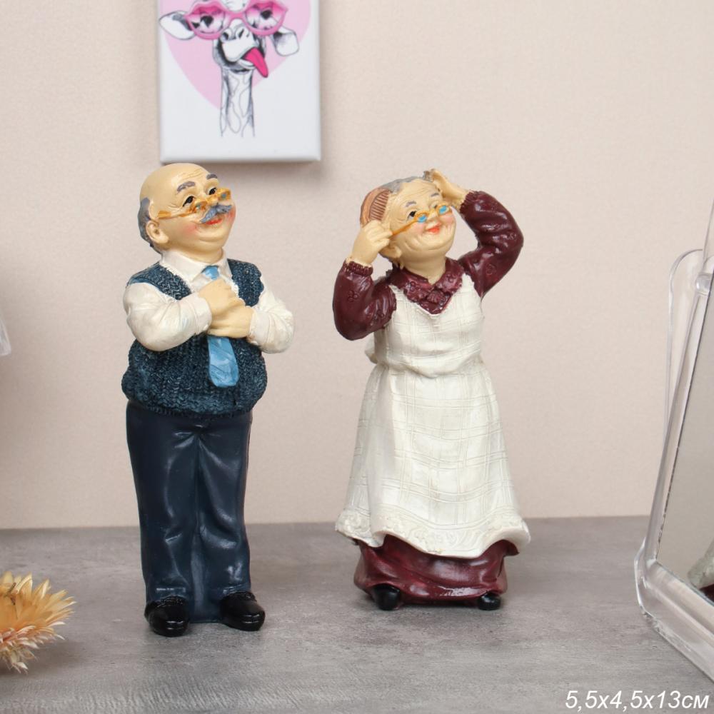 Фигурка Бабушка/Дедушка 14х5 см / WS-11 /уп 2/192/ ВЫПИСЫВАТЬ ПО 2 ШТ