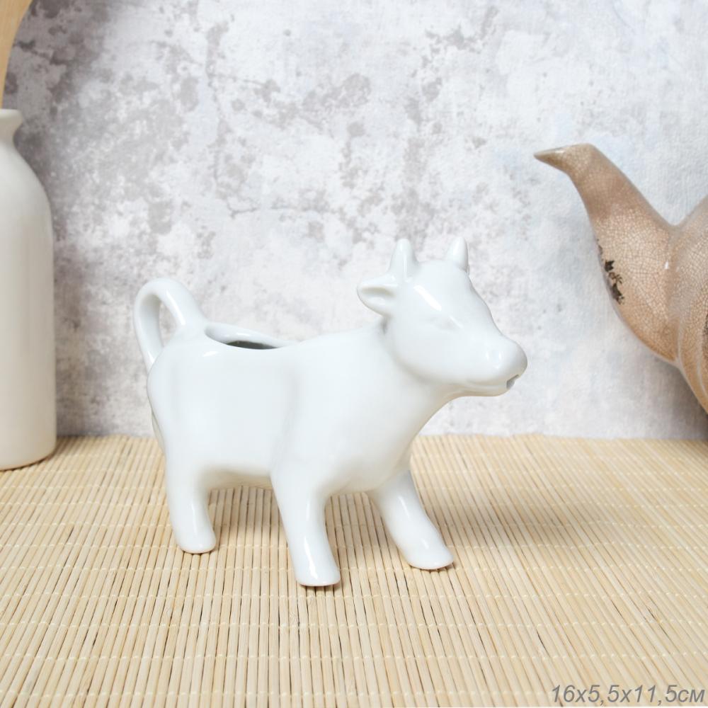 Фигурка кашпо Корова 17 см / FLM-100-15 /уп 40/прованс