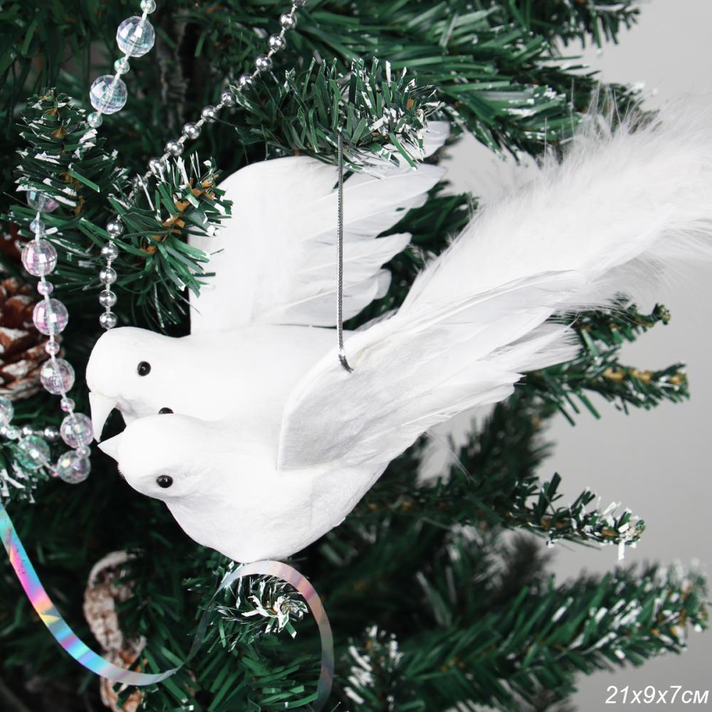 Новогоднее украшение Птица счастья 2 штуки 21 см / SH8931 /уп 500/121870