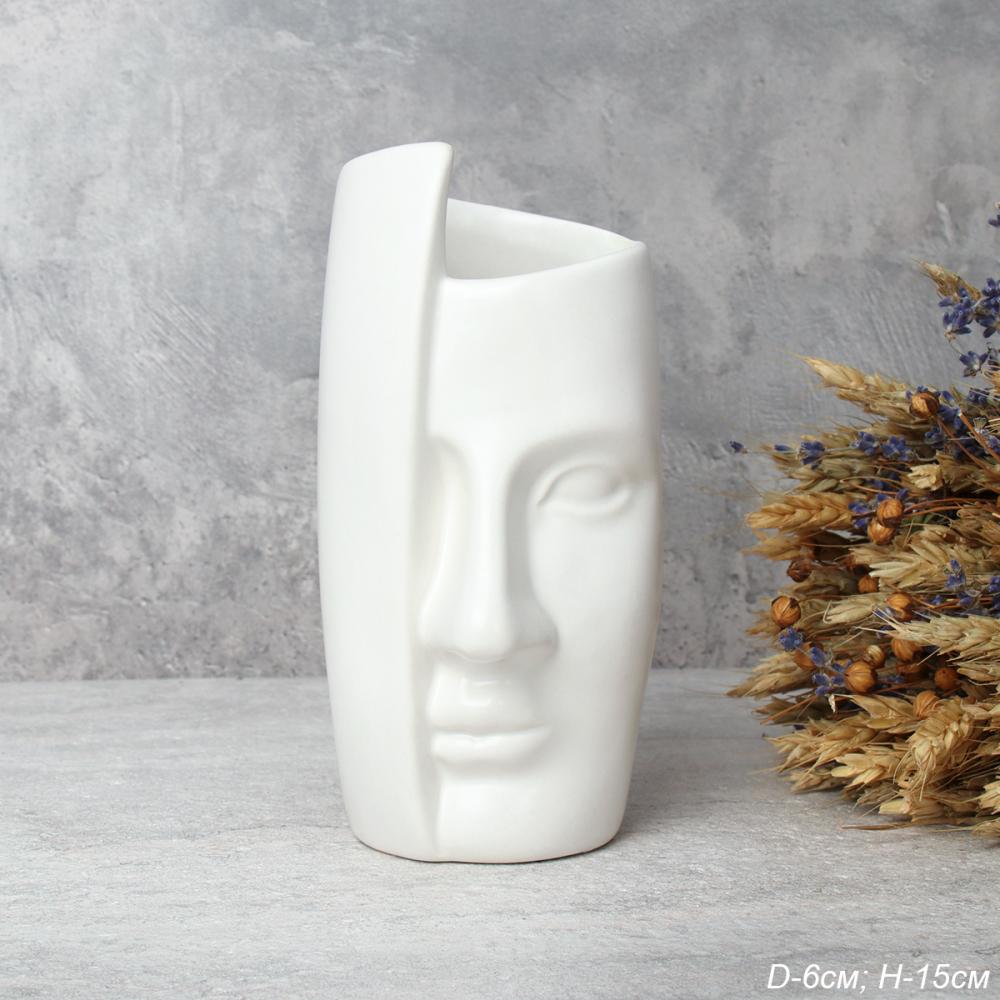 Ваза Лицо 15 см / 3605-3W /уп 6/72/