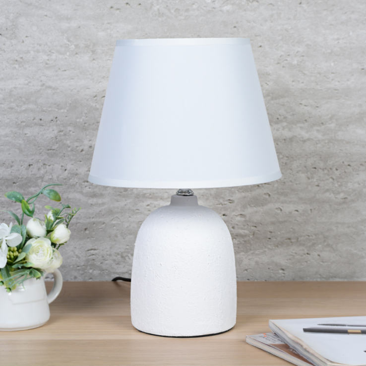 Светильник настольный 34 см белый + белый абажур / YM220311 / 713815