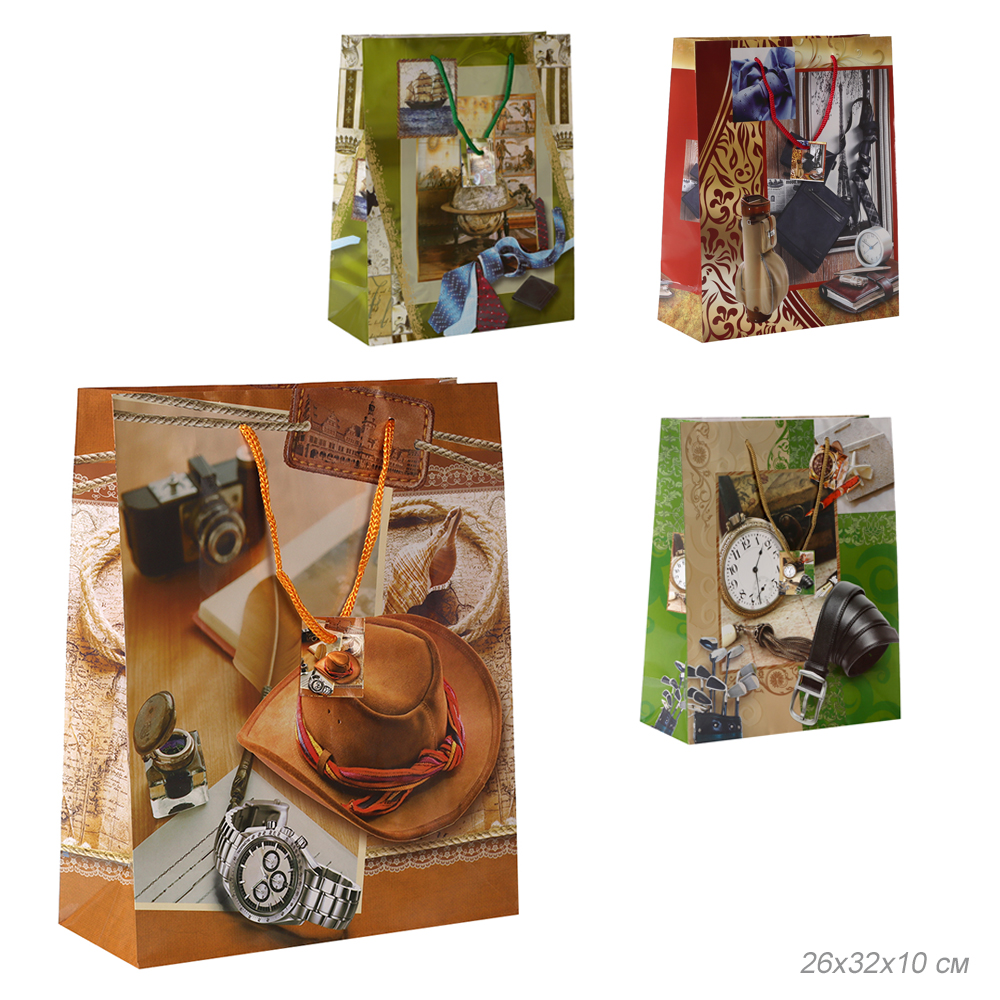 Пакет подарочный 26х32х10 / 115-32 /уп 12/720/ микс 23 февраля