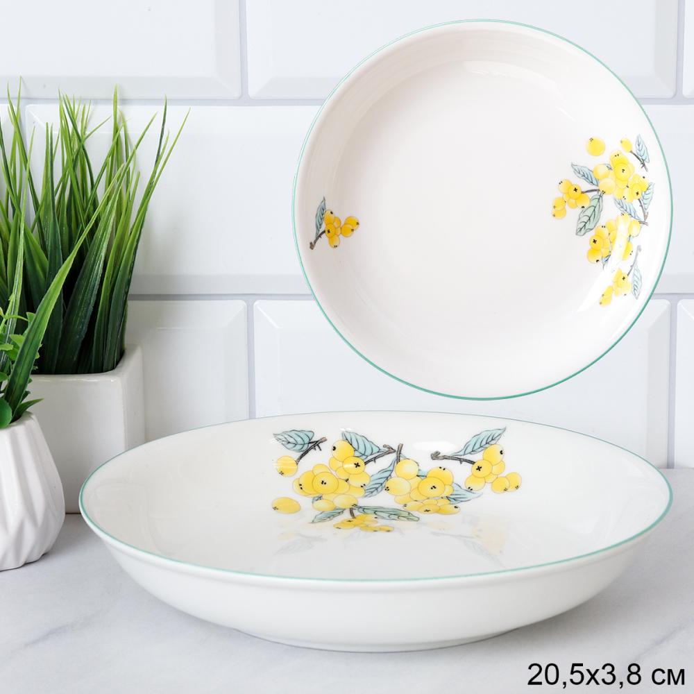 Салатник глубокий 20 см Облепиха / Y-783 /уп 60/ Тарелка суповая