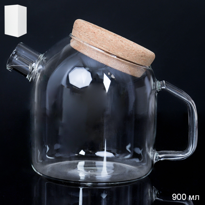 Кувшин 900 мл с ситом и пробковой крышкой / GT-35-38 /уп 60/