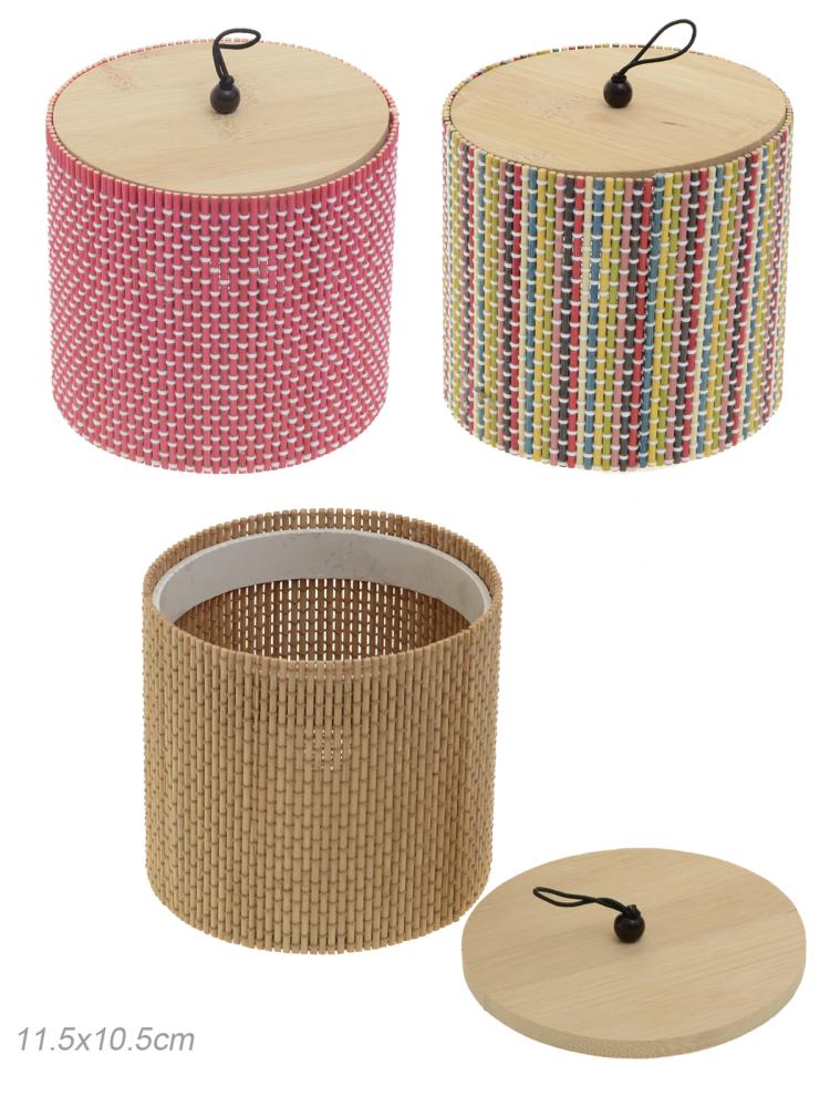 Шкатулка декоративная 11,5х10,5 бамбук / BBD40 /уп 6/60/ (Разноцветный)