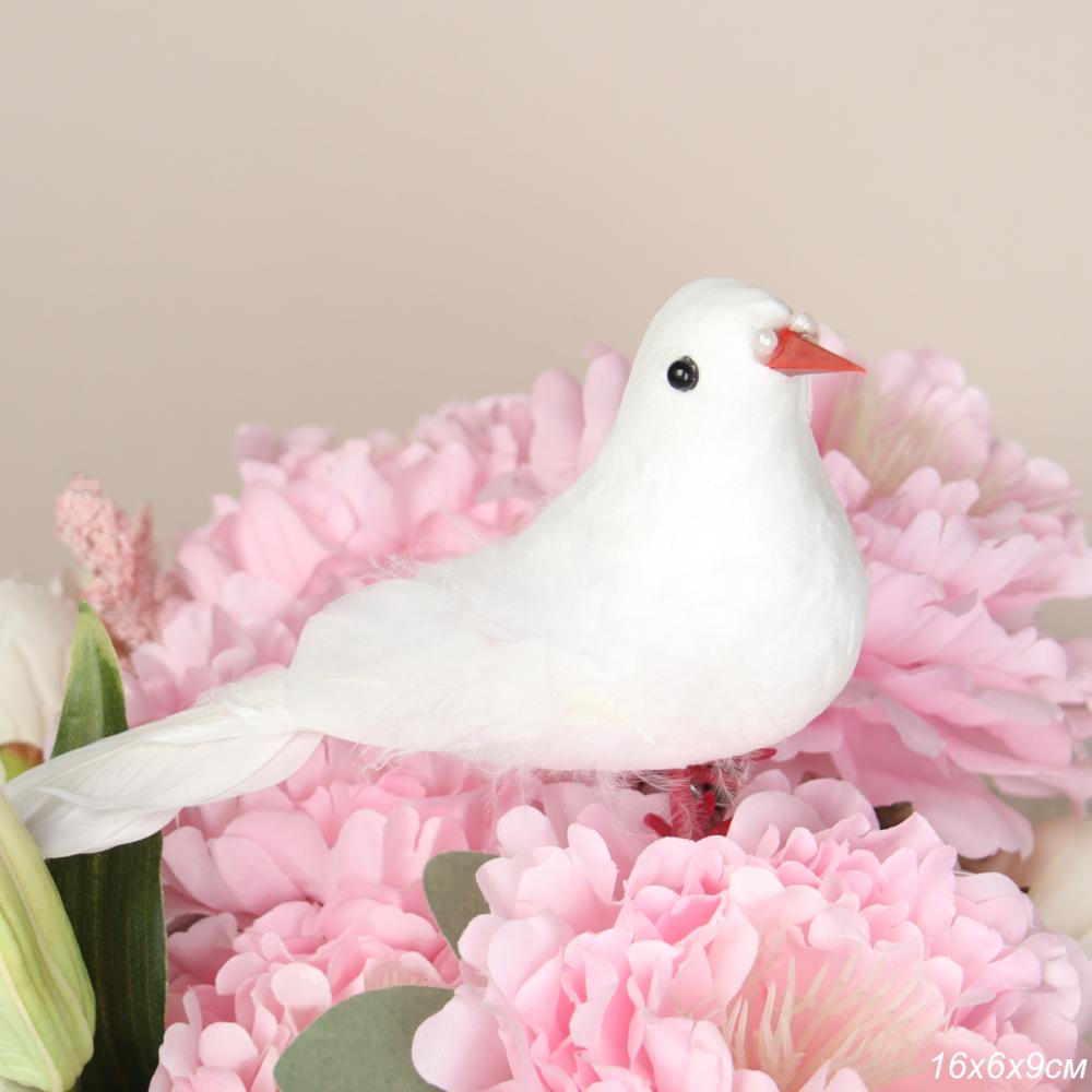 Голубь декоративный 16 см Свадьба / SH09580 /уп 2/600/ Акция