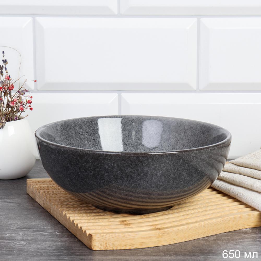 Салатник глубокий 650 мл Гранит / TF-1981 /уп 20/ 16х6 см