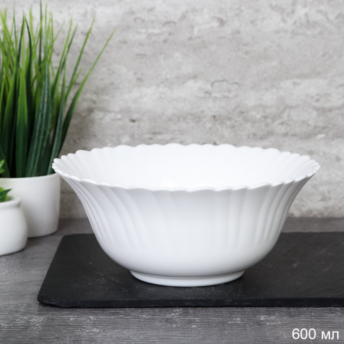 Тарелка глубокая суповая 550 мл 165 мм Тюльпан  белая / FLHKW60 (WHITE) 731420