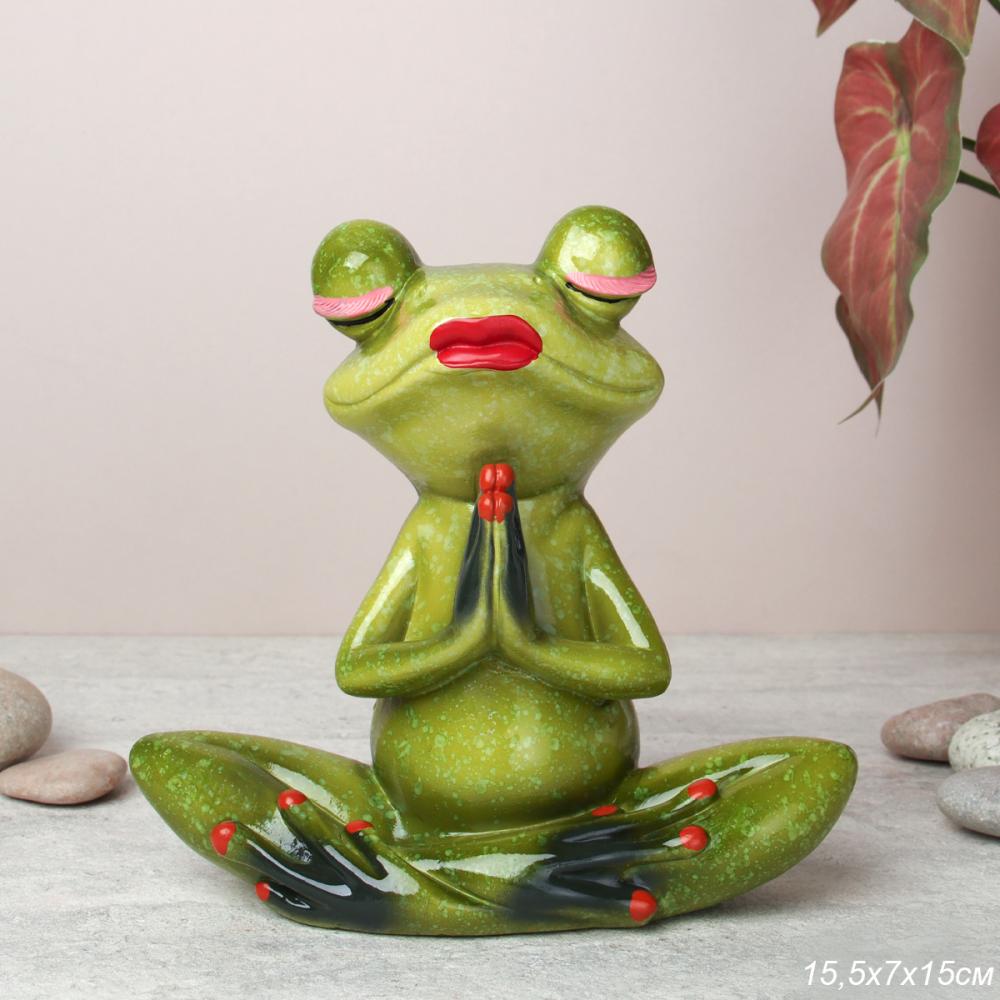 Фигурка Лягушка Йог 15 см / YX39032 /уп 16/