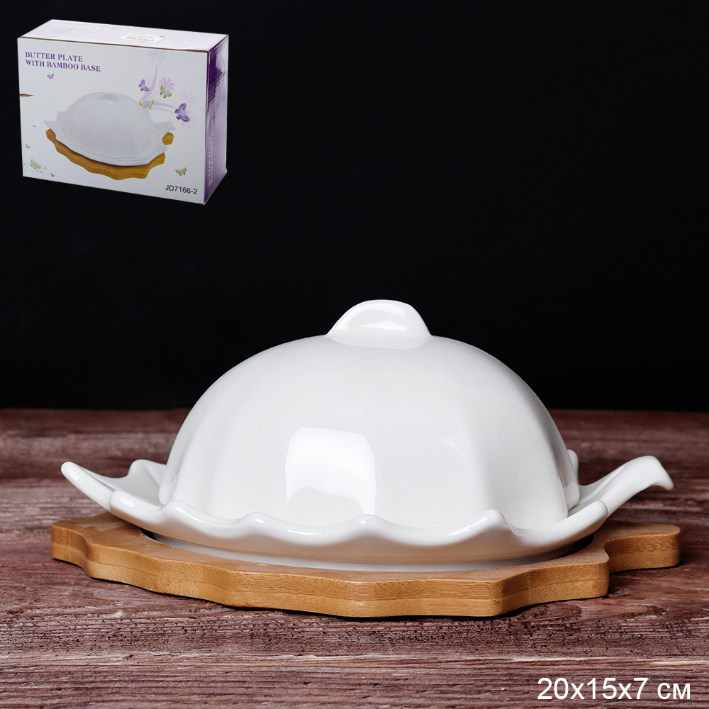 Масленка 20 см / JK-360 /уп 18/ на деревянной подставке