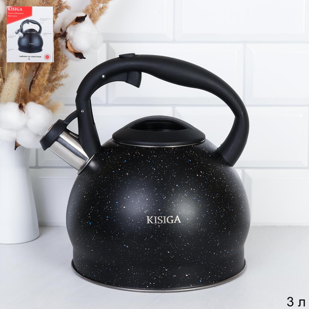 Чайник 3,0 л, ручка Бакелит/ KISIGA / KB-437 /уп 12/ 0,76/индукция / трехслойное дно
