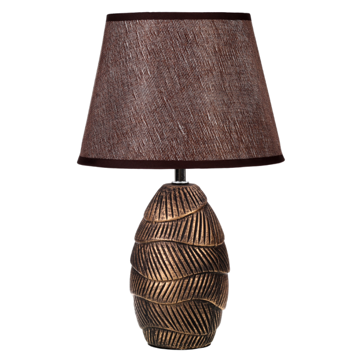 Светильник настольный 36 см коричневый + коричневый абажур / 311909 / 656210