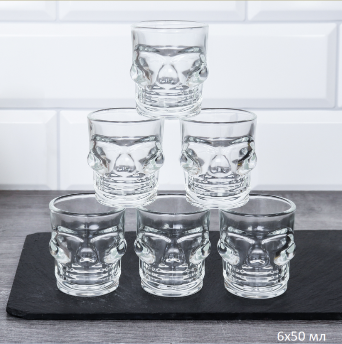 Стопка 50 мл Череп / DF-3697 /ШТУЧНО