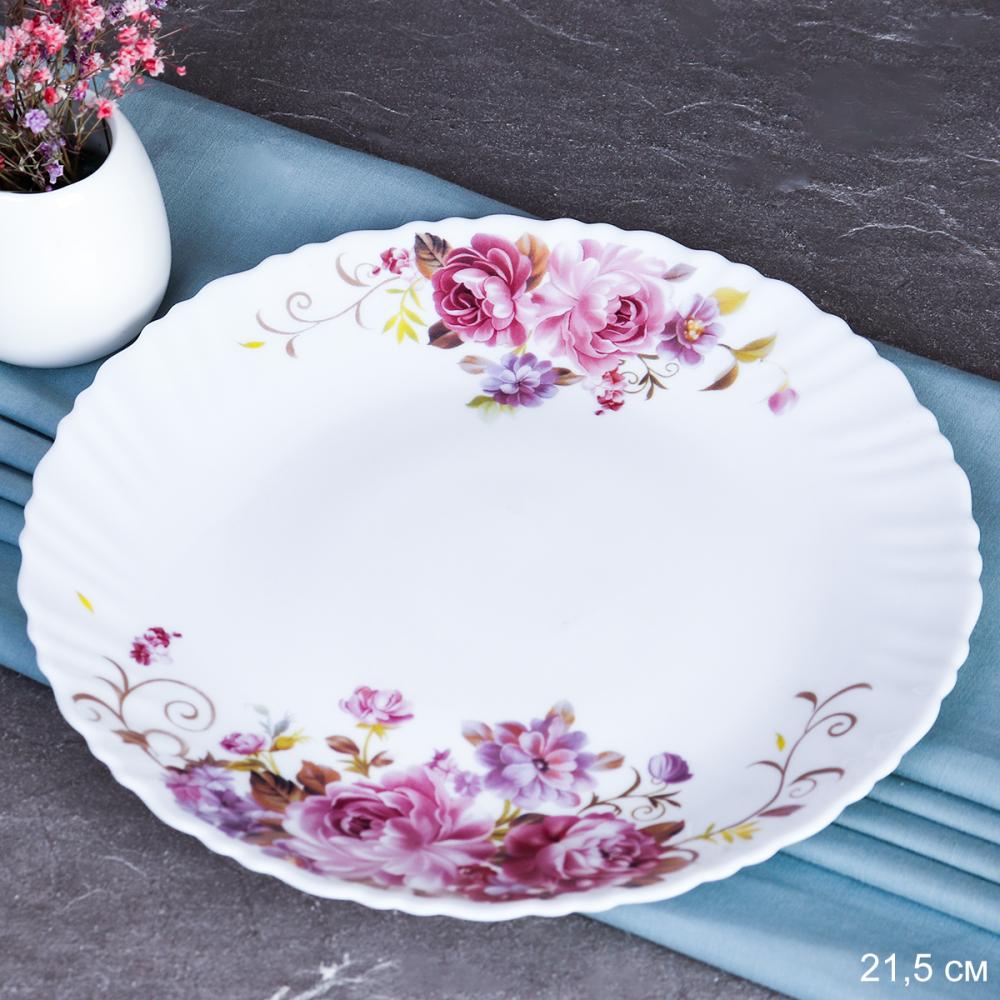 Тарелка 215 мм / LHP-85 (7065) /уп 6/72/ серия Розовая композиция