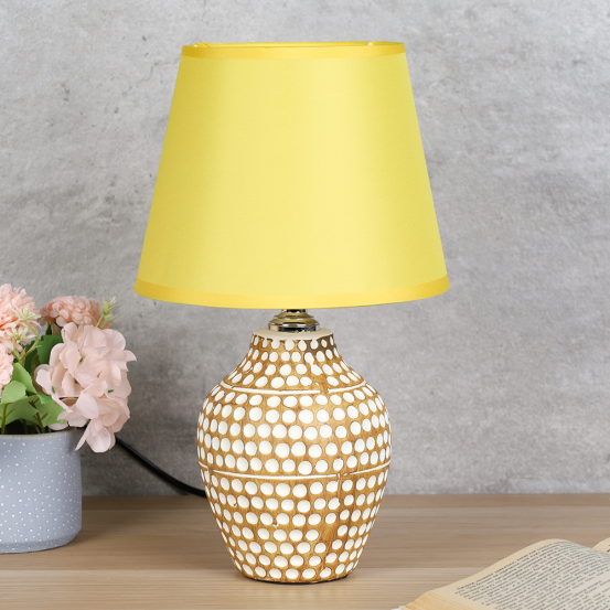 Светильник настольный 35 см желтый / YM17008B /уп 24/713796 АКЦИЯ
