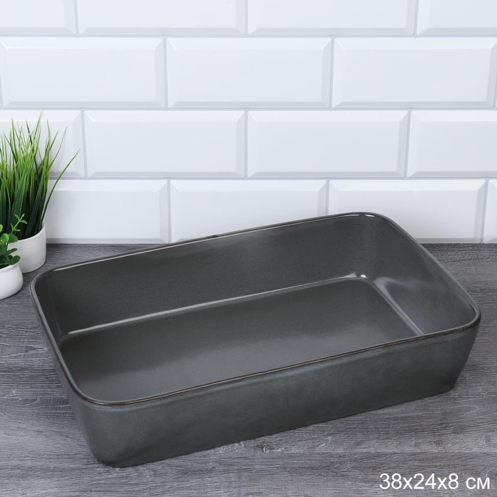 Блюдо прямоугольное 38 см для подачи / RG-2258 /уп 6/ Керамика